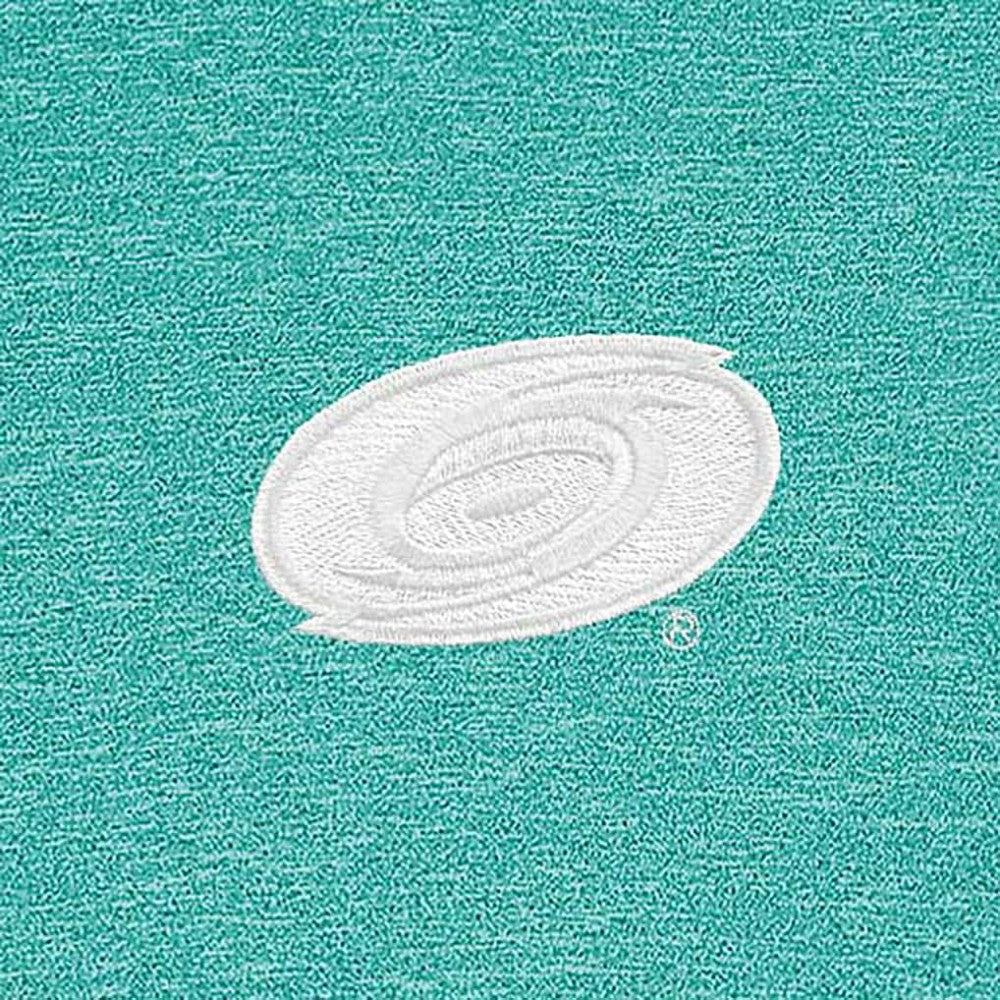 Carolina Hurricanes Antigua White Logo Hunk Quarter-Zip Pullover Heather Aqua