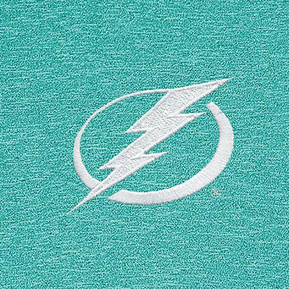 Tampa Bay Lightning Antigua White Logo Hunk Quarter-Zip Pullover Heather Aqua