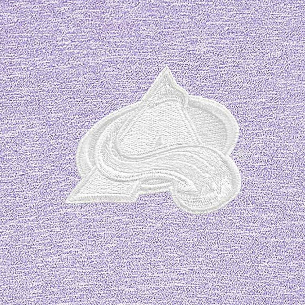 Colorado Avalanche Antigua White Logo Hunk Quarter-Zip Pullover Lavender