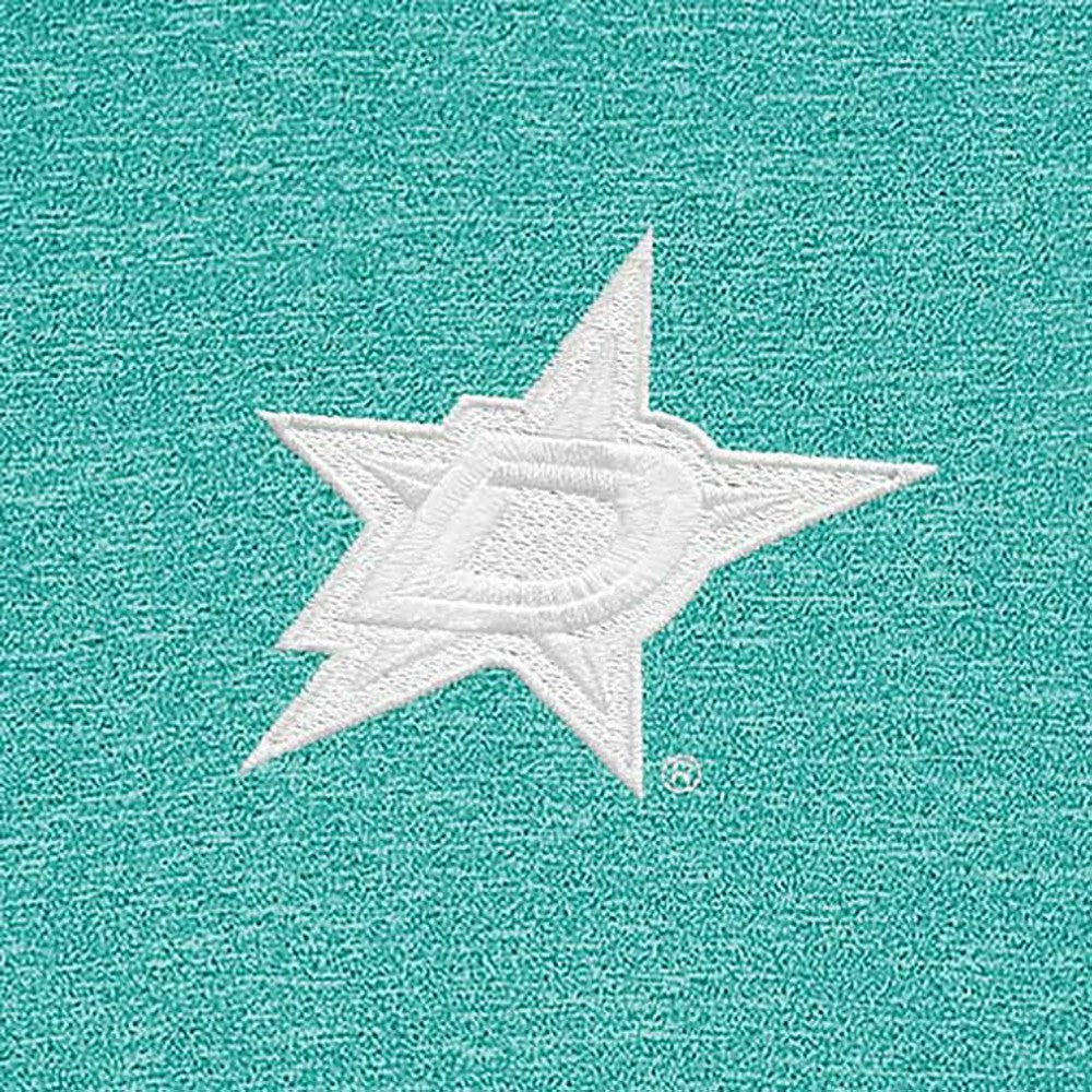 Dallas Stars Antigua White Logo Hunk Quarter-Zip Pullover Heather Aqua