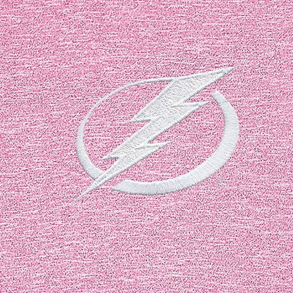 Tampa Bay Lightning Antigua White Logo Hunk Quarter-Zip Pullover Pink
