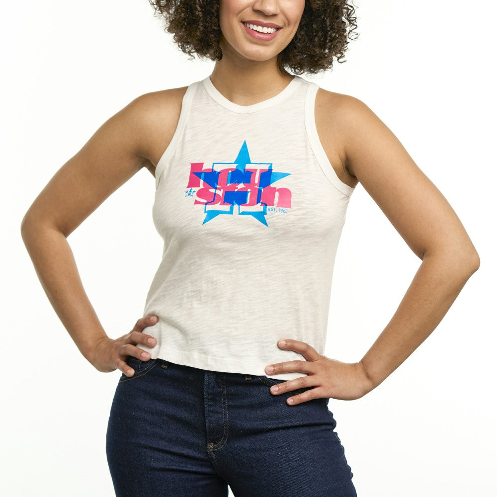 Houston Astros Lusso Women's Lourdes Tank Top - White