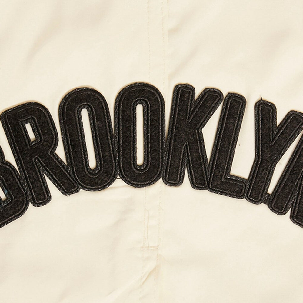 Brooklyn Nets Pro Standard Triple Tonal Woven Shorts - Cream discount