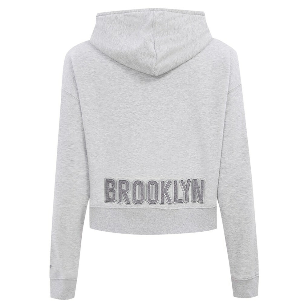 Brooklyn Nets Pro Standard Women's Triple Tonal Full-Zip Hoodie - Heather Gray for sale