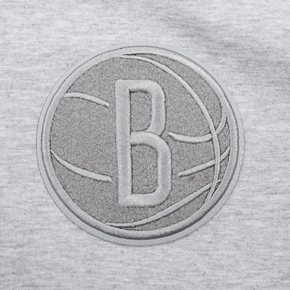 Brooklyn Nets Pro Standard Women's Triple Tonal Full-Zip Hoodie - Heather Gray for sale