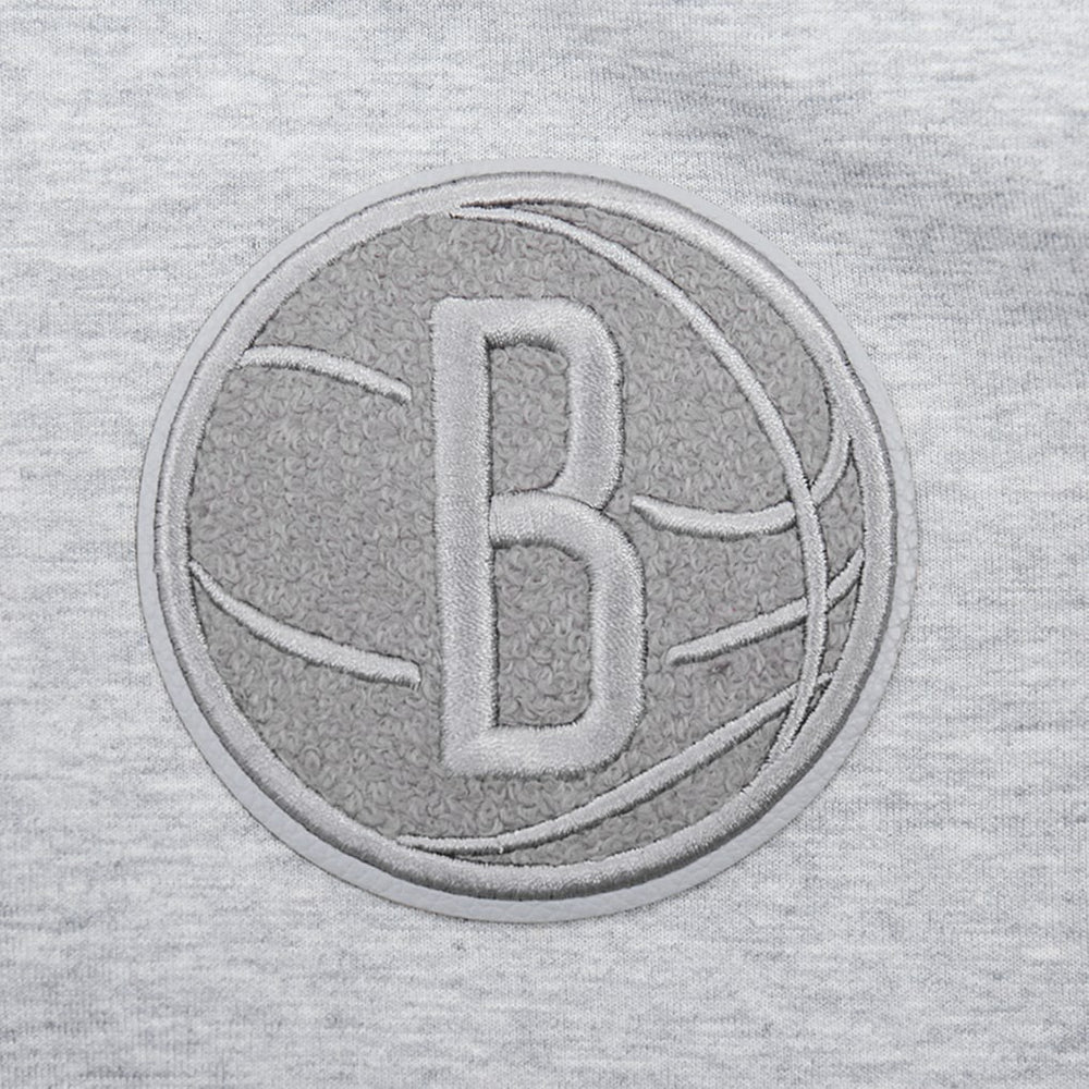 Brooklyn Nets Pro Standard Women's Triple Tonal Full-Zip Hoodie - Heather Gray for sale
