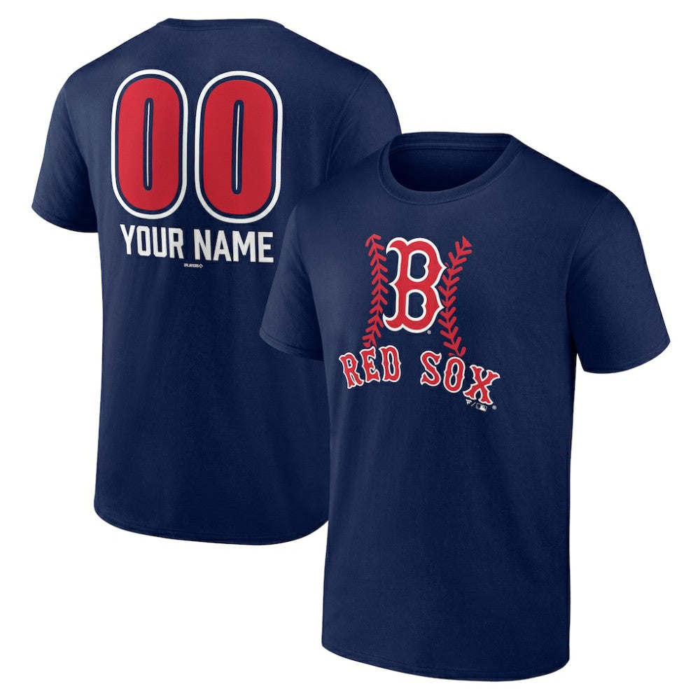 Boston Red Sox Personalized Name & Number Fastball T-Shirt - Navy