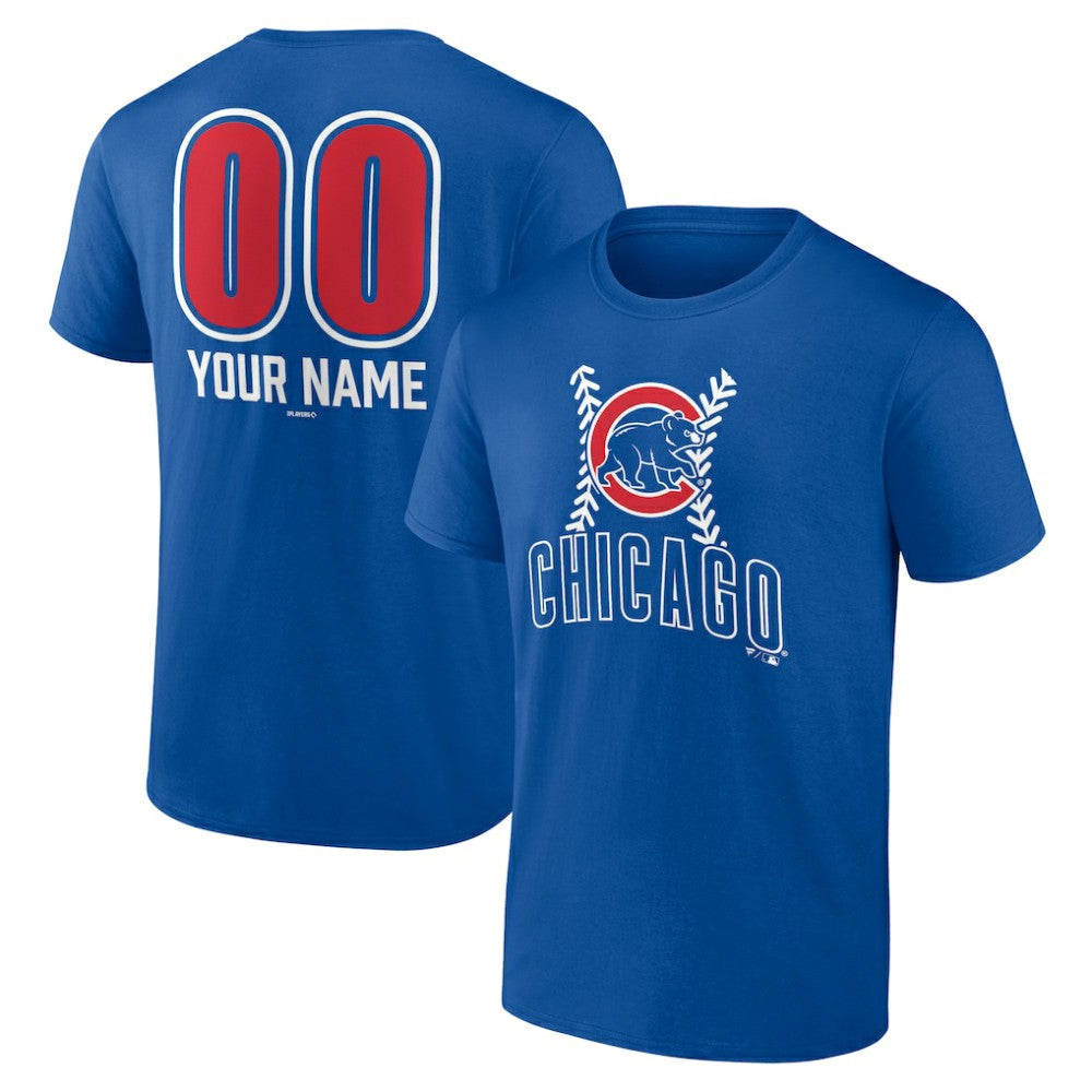 Chicago Cubs Personalized Name & Number Fastball T-Shirt - Royal