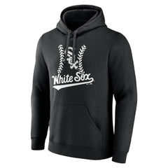 Chicago White Sox Personalized Name & Number Fastball Pullover Hoodie - Black