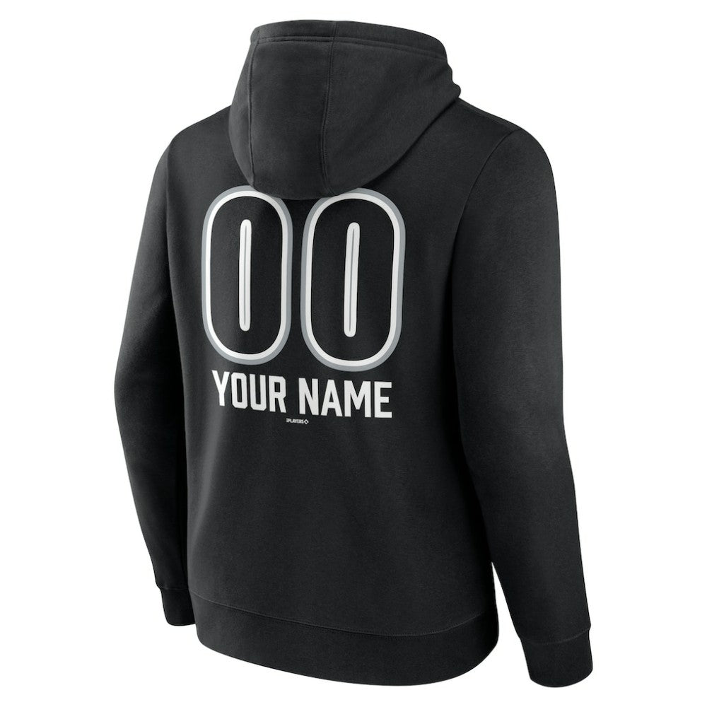 Chicago White Sox Personalized Name & Number Fastball Pullover Hoodie - Black