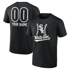 Chicago White Sox Personalized Name & Number Fastball T-Shirt - Black