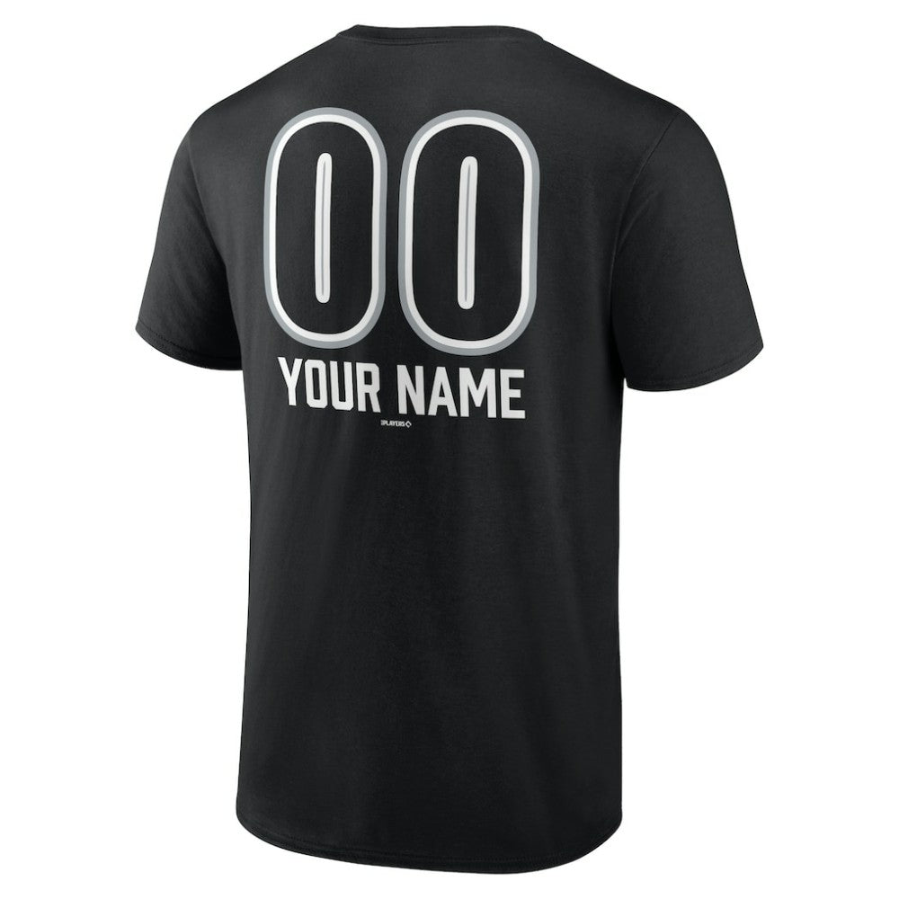 Chicago White Sox Personalized Name & Number Fastball T-Shirt - Black