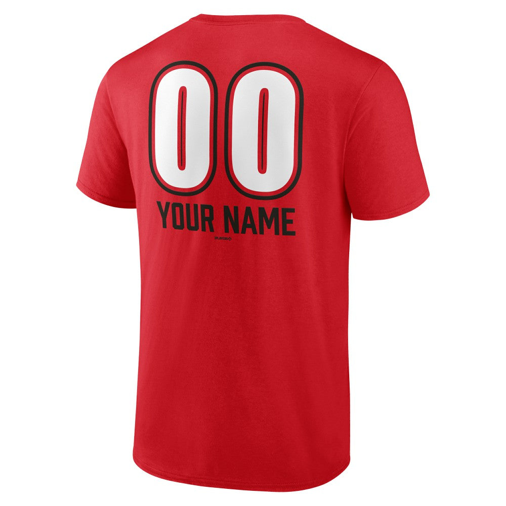 Cincinnati Reds Personalized Name & Number Fastball T-Shirt - Red