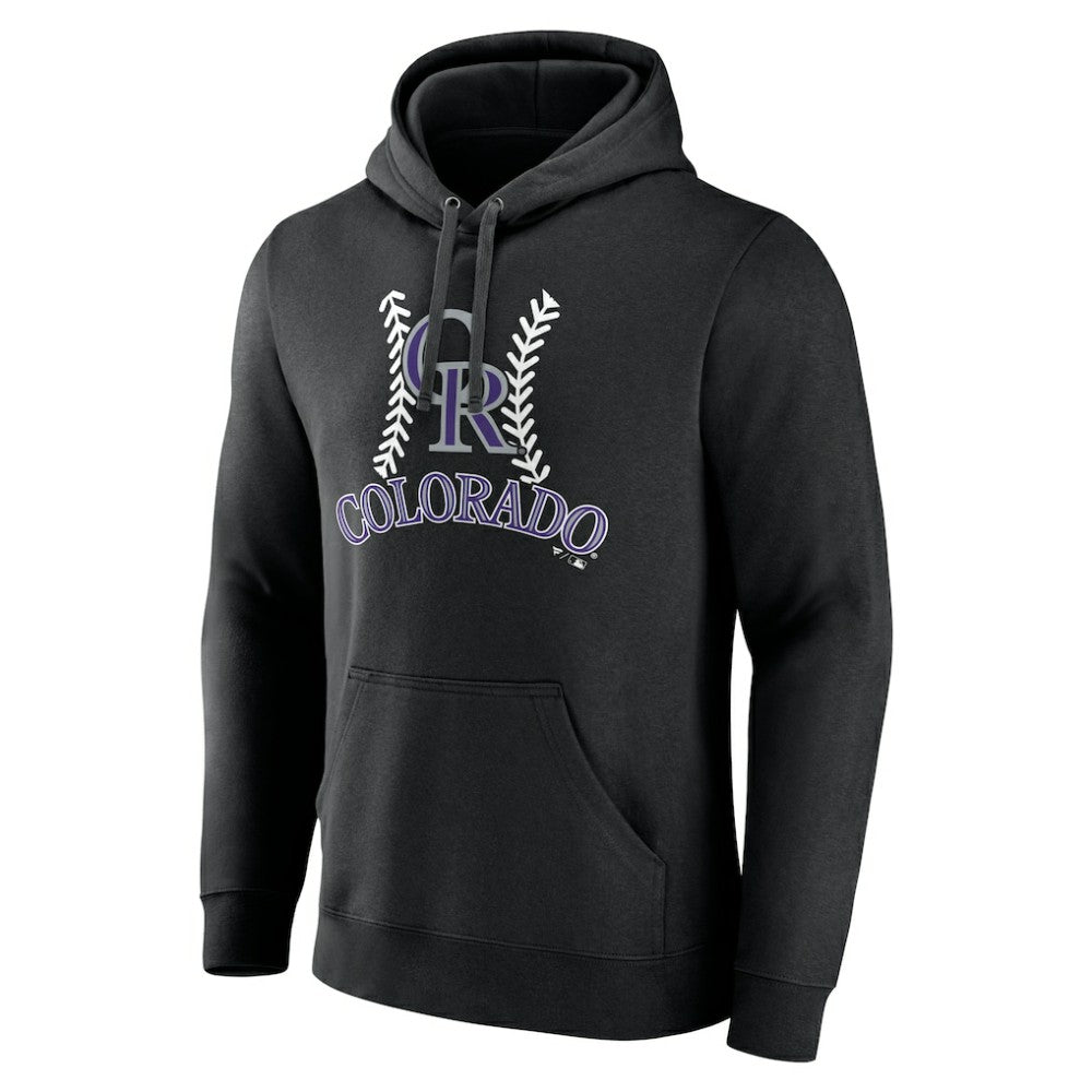 Colorado Rockies Personalized Name & Number Fastball Pullover Hoodie - Black