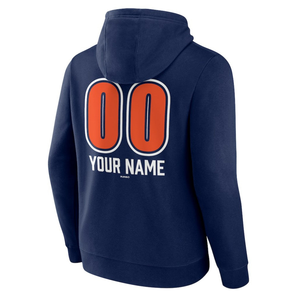 Detroit Tigers Personalized Name & Number Fastball Pullover Hoodie - Navy