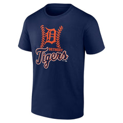 Detroit Tigers Personalized Name & Number Fastball T-Shirt - Navy