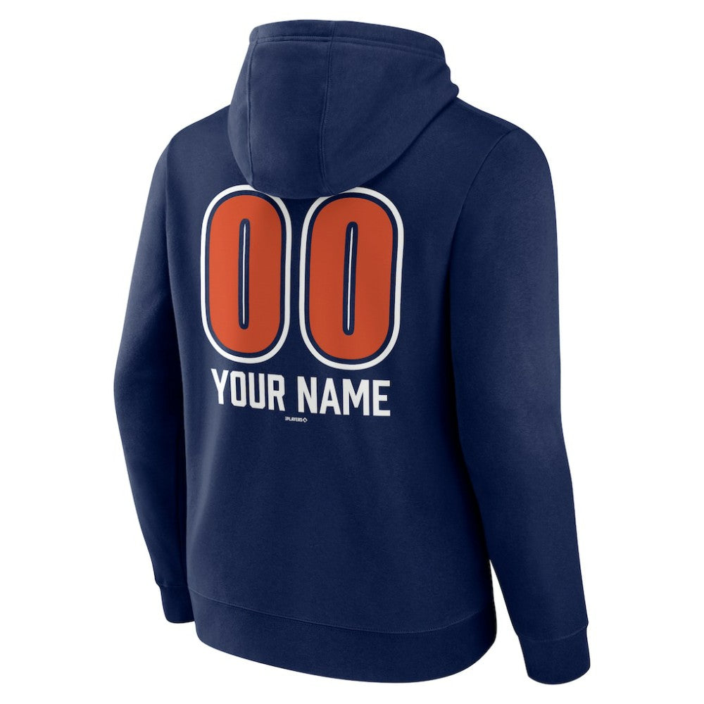 Houston Astros Personalized Name & Number Fastball Pullover Hoodie - Navy