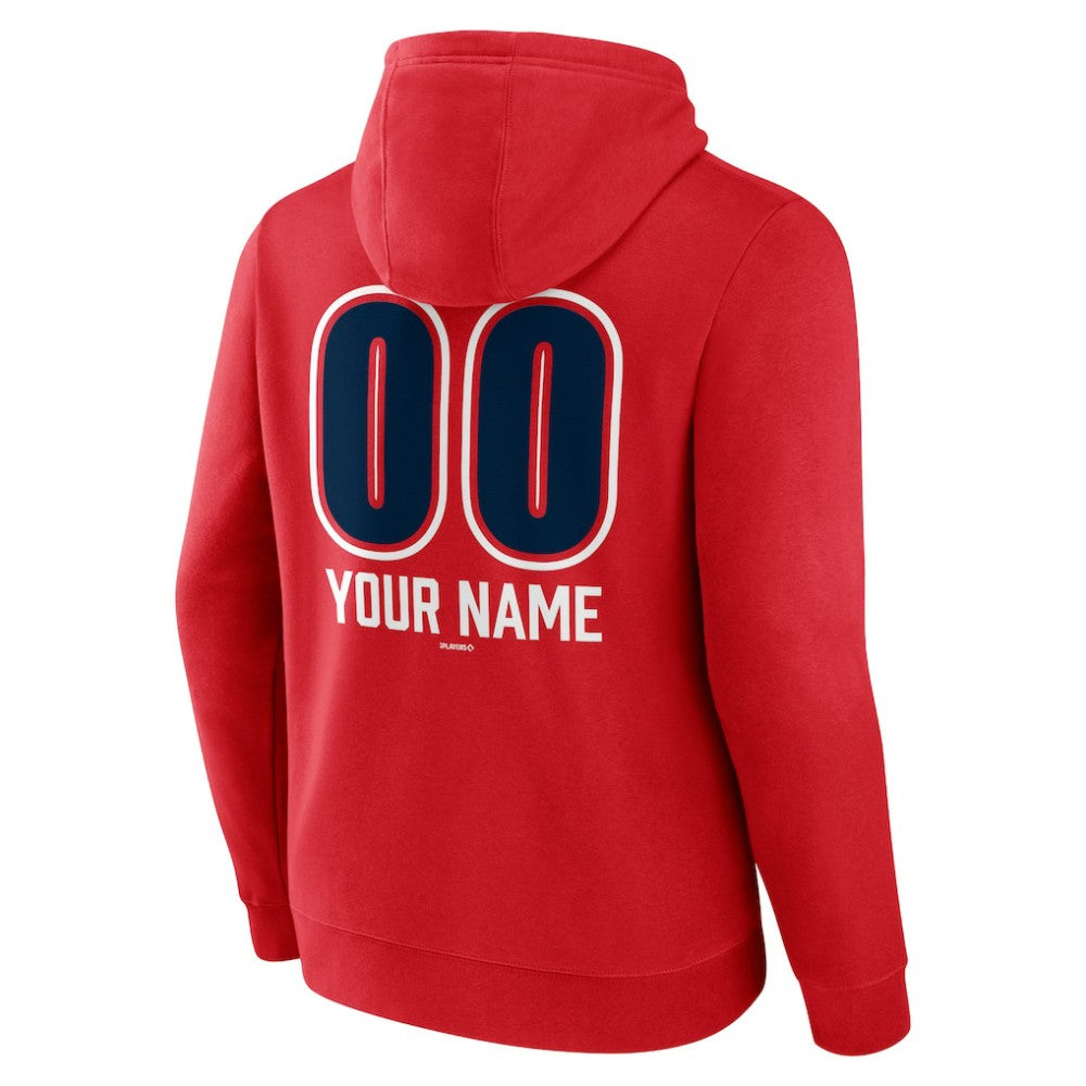 Los Angeles Angels Personalized Name & Number Fastball Pullover Hoodie - Red