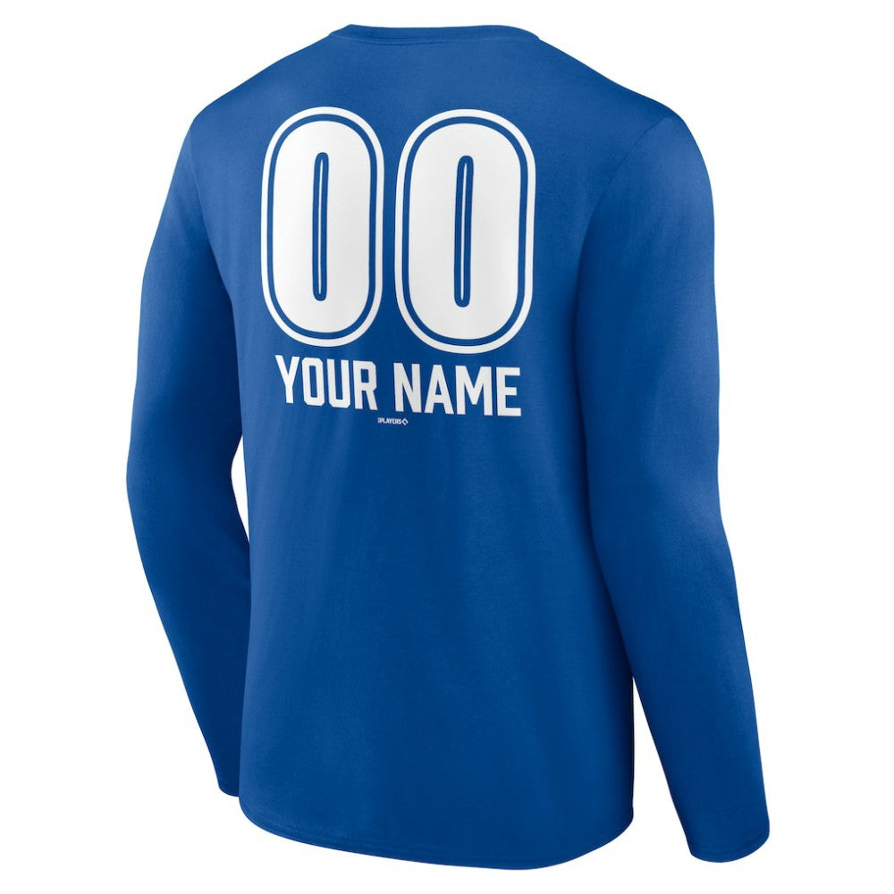 Los Angeles Dodgers Personalized Name & Number Fastball Long Sleeve T-Shirt - Royal