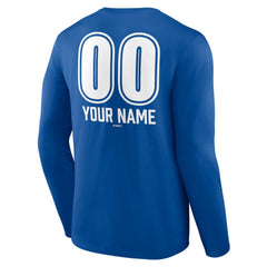 Los Angeles Dodgers Personalized Name & Number Fastball Long Sleeve T-Shirt - Royal