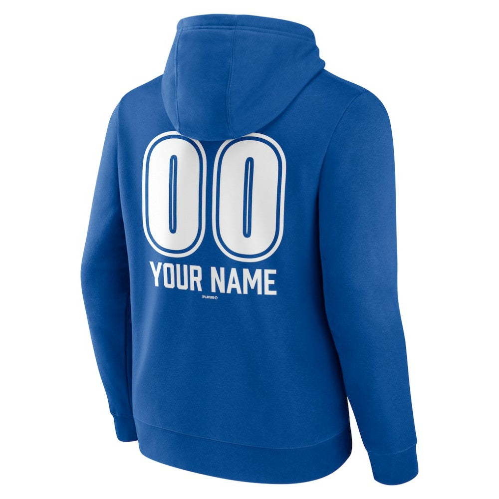 Los Angeles Dodgers Personalized Name & Number Fastball Pullover Hoodie - Royal