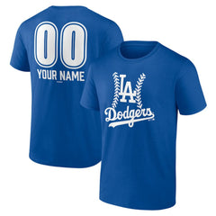 Los Angeles Dodgers Personalized Name & Number Fastball T-Shirt - Royal