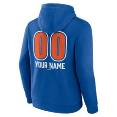 New York Mets Personalized Name & Number Fastball Pullover Hoodie - Royal
