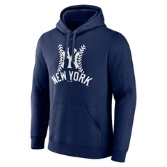 New York Yankees Personalized Name & Number Fastball Pullover Hoodie - Navy