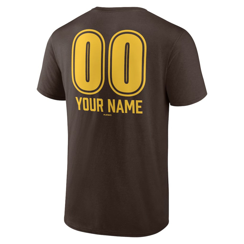 San Diego Padres Personalized Name & Number Fastball T-Shirt - Brown