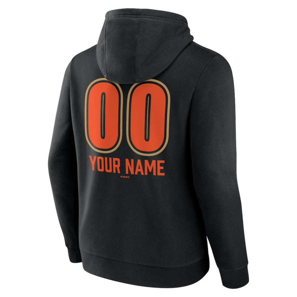San Francisco Giants Personalized Name & Number Fastball Pullover Hoodie - Black