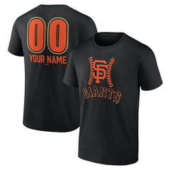 San Francisco Giants Personalized Name & Number Fastball T-Shirt - Black
