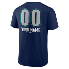 Seattle Mariners Personalized Name & Number Fastball T-Shirt - Navy