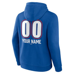 Texas Rangers Personalized Name & Number Fastball Pullover Hoodie - Royal
