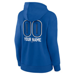 Toronto Blue Jays Women's Personalized Name & Number Fastball Pullover Hoodie - Royal