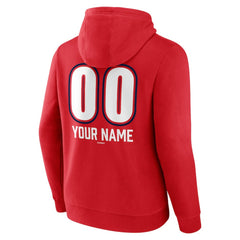 Washington Nationals Personalized Name & Number Fastball Pullover Hoodie - Red