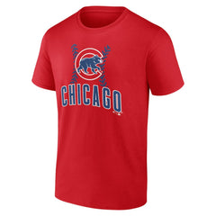 Chicago Cubs Personalized Name & Number Fastball T-Shirt - Red