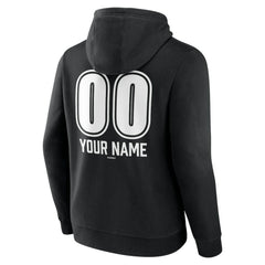 New York Yankees Personalized Name & Number Fastball Pullover Hoodie - Black