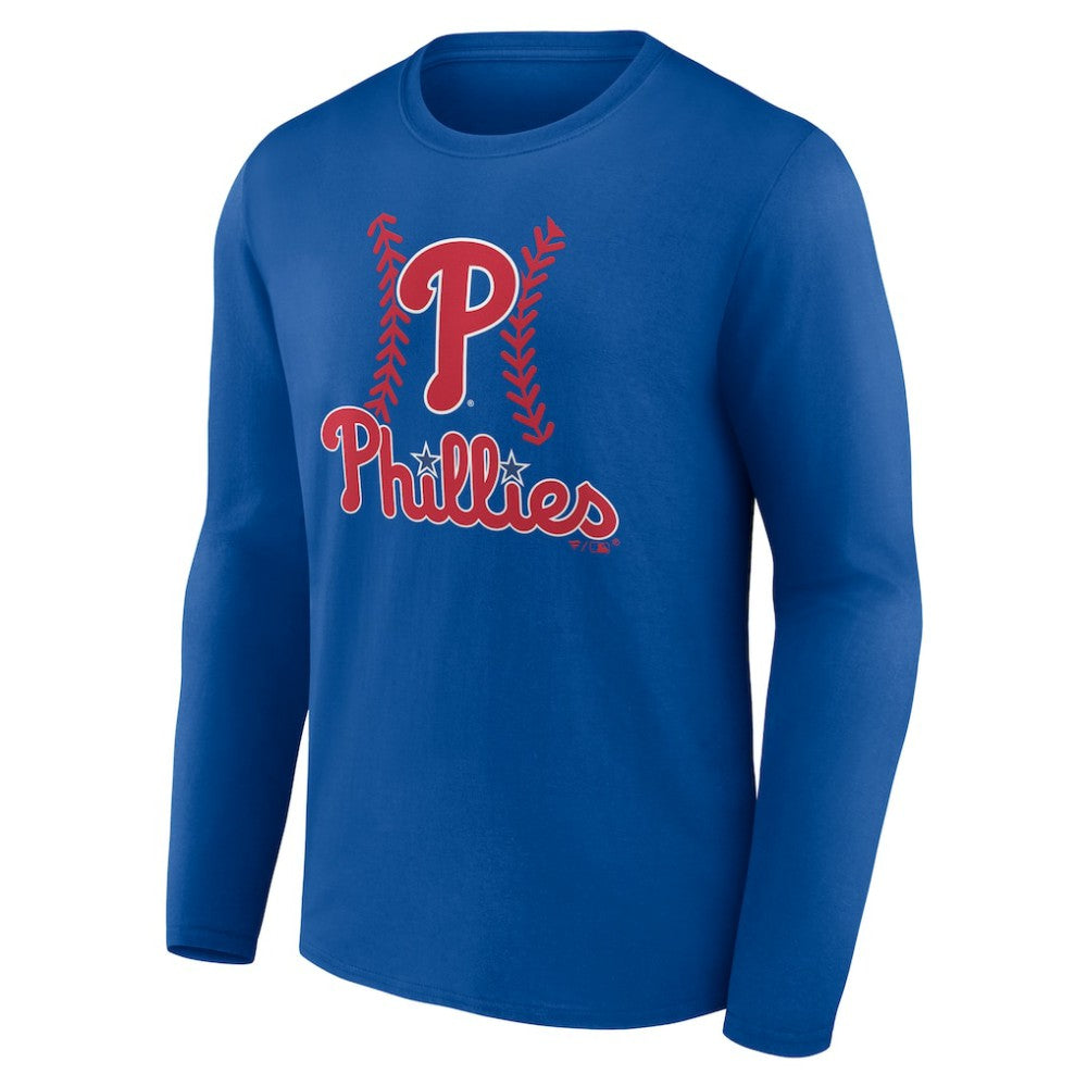 Philadelphia Phillies Personalized Name & Number Fastball Long Sleeve T-Shirt - Royal