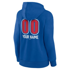 Philadelphia Phillies Women's Personalized Name & Number Fastball Pullover Hoodie - Royal
