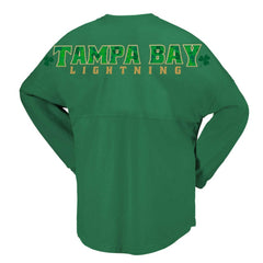 Tampa Bay Lightning Fanatics Women's St. Patrick's Day Spirit Jersey T-Shirt Kelly Green