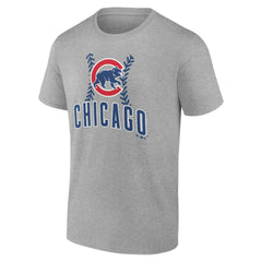 Chicago Cubs Personalized Name & Number Fastball T-Shirt - Heather Gray