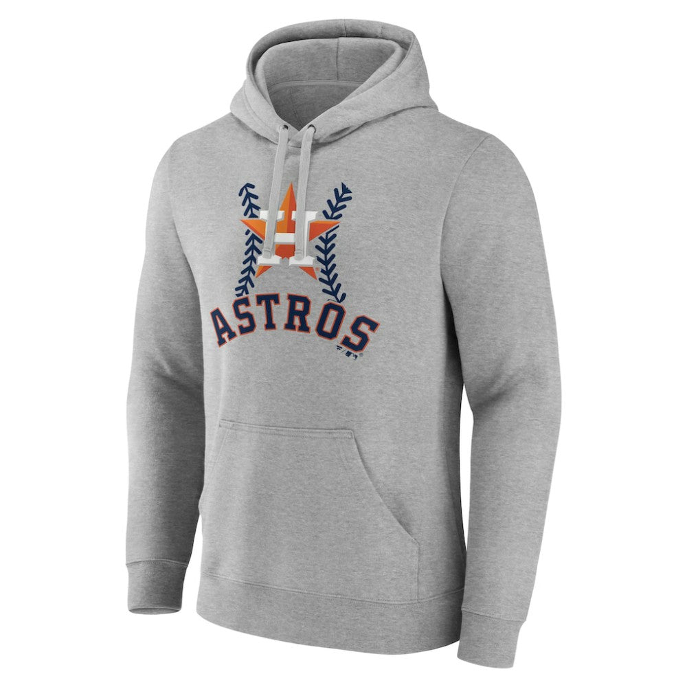 Houston Astros Personalized Name & Number Fastball Pullover Hoodie - Gray