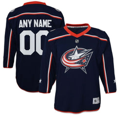 Columbus Blue Jackets Youth Home Replica Custom Jersey Navy