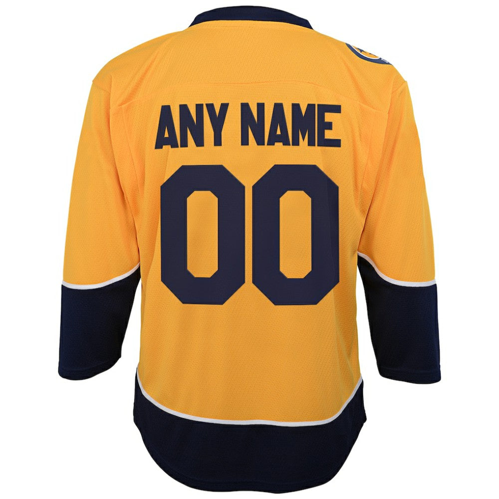 Nashville Predators Youth Home Replica Custom Jersey Gold