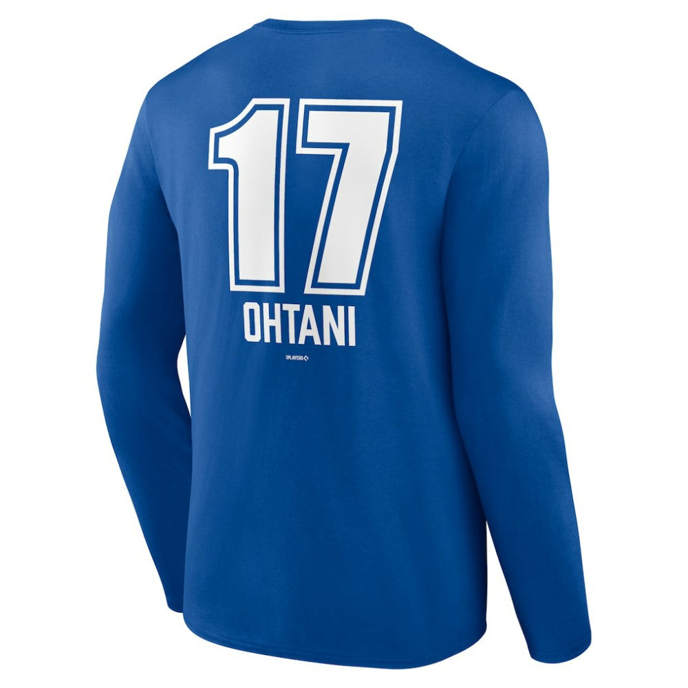 Shohei Ohtani Los Angeles Dodgers Fastball Player Name & Number Long Sleeve T-Shirt - Royal