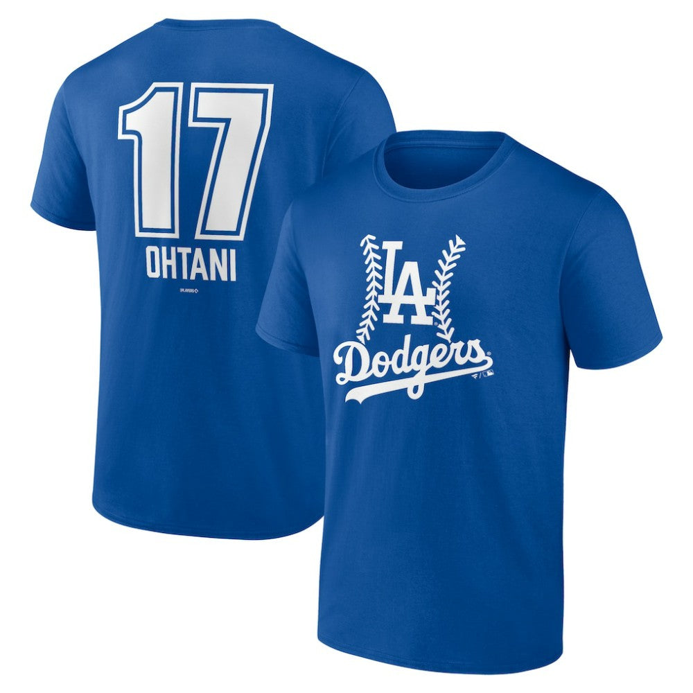 Shohei Ohtani Los Angeles Dodgers Fastball Player Name & Number T-Shirt - Royal