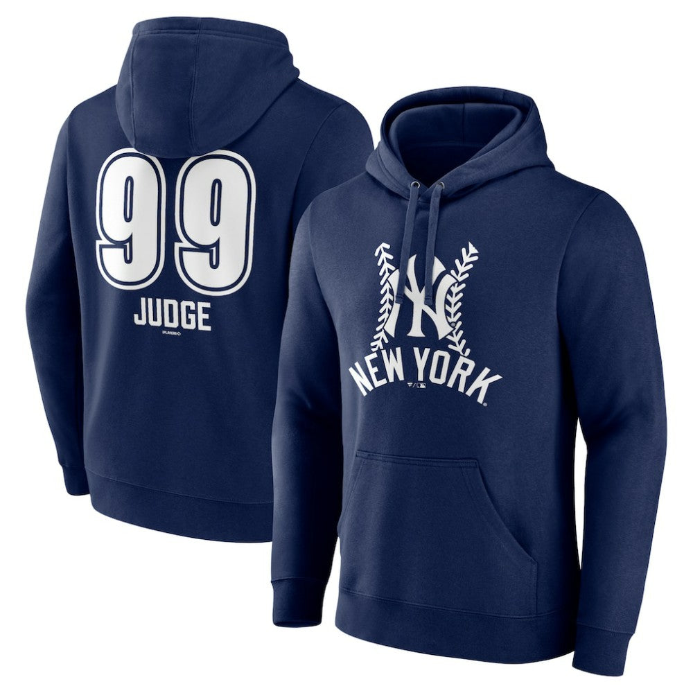 Aaron Judge New York Yankees Fastball Player Name & Number Pullover Hoodie - Navy