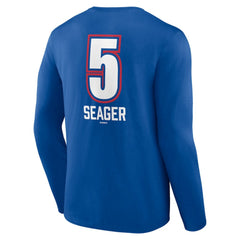 Corey Seager Texas Rangers Fastball Player Name & Number Long Sleeve T-Shirt - Royal