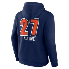 Jose Altuve Houston Astros Fastball Player Name & Number Pullover Hoodie - Navy
