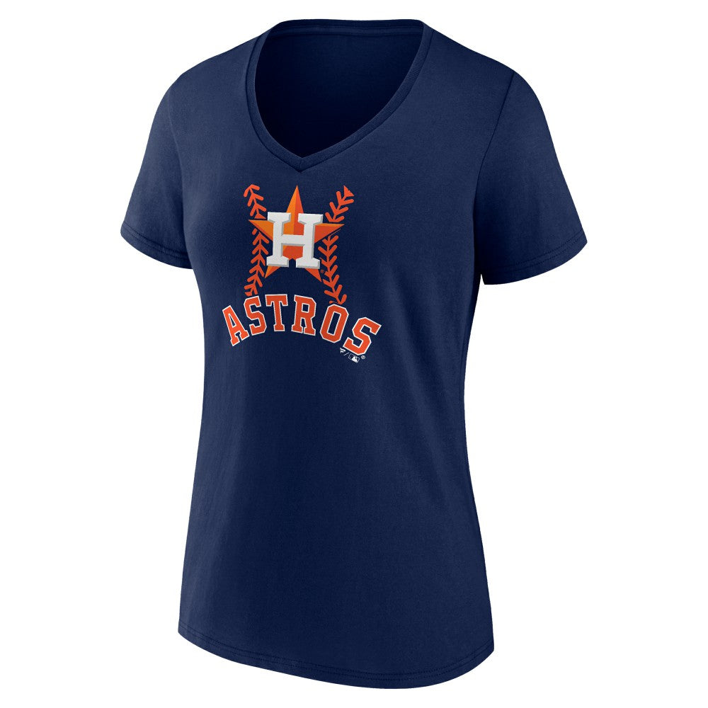 Jose Altuve Houston Astros Women's Fastball Player Name & Number V-Neck T-Shirt - Navy